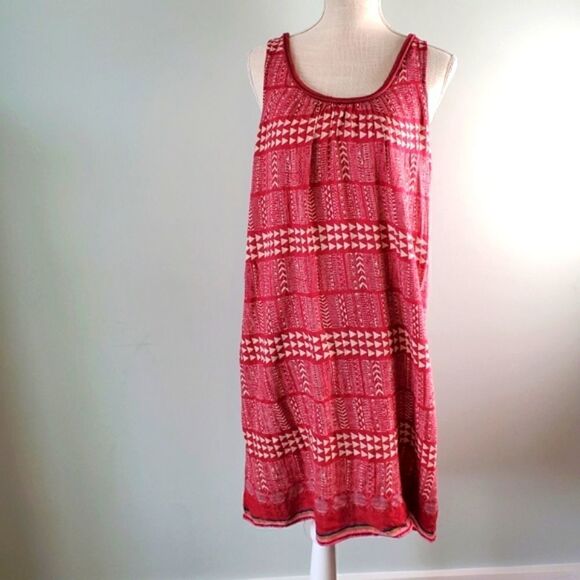 Lucky Brand  Sleeveless Lined Tank Geo Dress Size Medium - Picture 1 of 6
